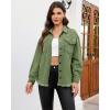 imageluvamia Jean Jacket Women Trendy Rhinestones Pearls Embellished Sparkly Frayed Hem Oversized Denim Jackets with PocketsElm Green