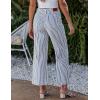 imageluvamia Striped Jeans for Women Trendy High Waisted Cropped Wide Leg Pants Stretchy Denim Patch Pocket Pinstripe PantsBlue