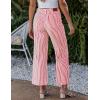 imageluvamia Striped Jeans for Women Trendy High Waisted Cropped Wide Leg Pants Stretchy Denim Patch Pocket Pinstripe PantsRed