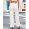 imageluvamia Wide Leg Jeans Woman High Waisted Trendy Drawstring Stretchy Denim Pants Relaxed Fit Trouser JeansCream White