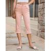 imageluvamia Capri Jeans for Women Trendy Mid Rise Distressed Raw Hem Casual Summer Stretchy Denim Capris Pants Relaxed FitCandy Pink