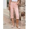 imageluvamia Capri Jeans for Women Trendy Mid Rise Distressed Raw Hem Casual Summer Stretchy Denim Capris Pants Relaxed FitCandy Pink