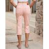imageluvamia Capri Jeans for Women Trendy Mid Rise Distressed Raw Hem Casual Summer Stretchy Denim Capris Pants Relaxed FitCandy Pink