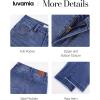 imageluvamia Capri Jeans for Women Trendy Mid Rise Distressed Raw Hem Casual Summer Stretchy Denim Capris Pants Relaxed FitClassic Blue