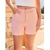 imageluvamia Jean Shorts for Women High Waisted Trendy Stretchy Denim Shorts 5 Inch Inseam Summer Casual Jorts with PocketsCandy Pink