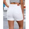 imageluvamia Jean Shorts for Women High Waisted Trendy Stretchy Denim Shorts 5 Inch Inseam Summer Casual Jorts with PocketsCream White