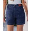 imageluvamia Jean Shorts for Women High Waisted Trendy Stretchy Denim Shorts 5 Inch Inseam Summer Casual Jorts with PocketsDarkness Blue