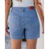 imageluvamia Jean Shorts for Women High Waisted Trendy Stretchy Denim Shorts 5 Inch Inseam Summer Casual Jorts with PocketsSeaside Blue