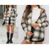 imageluvamia Plaid Jackets for Women Flannel Quilted Shacket Coats Oversized Button Down Shirts JacketKhaki Plaid