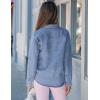 image:imageluvamia Denim Jackets for Women Trendy Long Sleeve Distressed Jean Button Down Shirts Jacket Shacket Trucker JacketCody Blue