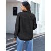 image:imageluvamia Denim Jackets for Women Trendy Long Sleeve Distressed Jean Button Down Shirts Jacket Shacket Trucker JacketWashed Black