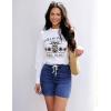 image:imageluvamia Jean Shorts for Women High Waisted Trendy Drawstring Stretchy Denim Shorts Summer Casual Jorts with PocketsDarkness Blue