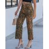 image:imageluvamia Wide Leg Jeans for Women High Waisted Leopard Cheetah Print Stretch Cropped Denim Pants Patch Pocket Flare JeansBronze Leopard
