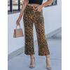 image:imageluvamia Wide Leg Jeans for Women High Waisted Leopard Cheetah Print Stretch Cropped Denim Pants Patch Pocket Flare JeansBronze Leopard
