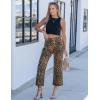 image:imageluvamia Wide Leg Jeans for Women High Waisted Leopard Cheetah Print Stretch Cropped Denim Pants Patch Pocket Flare JeansBronze Leopard