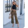 image:imageluvamia Wide Leg Jeans for Women High Waisted Leopard Cheetah Print Stretch Cropped Denim Pants Patch Pocket Flare JeansBronze Leopard