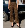 image:imageluvamia Wide Leg Jeans for Women High Waisted Leopard Cheetah Print Stretch Cropped Denim Pants Patch Pocket Flare JeansBrown Cheetah