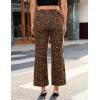 image:imageluvamia Wide Leg Jeans for Women High Waisted Leopard Cheetah Print Stretch Cropped Denim Pants Patch Pocket Flare JeansBrown Cheetah