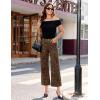 image:imageluvamia Wide Leg Jeans for Women High Waisted Leopard Cheetah Print Stretch Cropped Denim Pants Patch Pocket Flare JeansBrown Cheetah