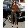 image:imageluvamia Wide Leg Jeans for Women High Waisted Leopard Cheetah Print Stretch Cropped Denim Pants Patch Pocket Flare JeansBrown Leopard