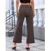 image:imageluvamia Wide Leg Jeans for Women High Waisted Leopard Cheetah Print Stretch Cropped Denim Pants Patch Pocket Flare JeansMini Brown Leopard