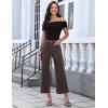 image:imageluvamia Wide Leg Jeans for Women High Waisted Leopard Cheetah Print Stretch Cropped Denim Pants Patch Pocket Flare JeansMini Brown Leopard