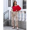 image:imageluvamia Wide Leg Jeans for Women High Waisted Leopard Cheetah Print Stretch Cropped Denim Pants Patch Pocket Flare JeansSandshell Leopard