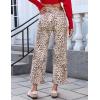 image:imageluvamia Wide Leg Jeans for Women High Waisted Leopard Cheetah Print Stretch Cropped Denim Pants Patch Pocket Flare JeansSandshell Leopard