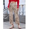 image:imageluvamia Wide Leg Jeans for Women High Waisted Leopard Cheetah Print Stretch Cropped Denim Pants Patch Pocket Flare JeansSandshell Leopard