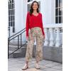 image:imageluvamia Wide Leg Jeans for Women High Waisted Leopard Cheetah Print Stretch Cropped Denim Pants Patch Pocket Flare JeansSandshell Leopard