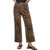image:imageluvamia Wide Leg Jeans for Women High Waisted Leopard Cheetah Print Stretch Cropped Denim Pants Patch Pocket Flare JeansBronze Leopard