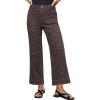 image:imageluvamia Wide Leg Jeans for Women High Waisted Leopard Cheetah Print Stretch Cropped Denim Pants Patch Pocket Flare JeansMini Brown Leopard
