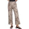 image:imageluvamia Wide Leg Jeans for Women High Waisted Leopard Cheetah Print Stretch Cropped Denim Pants Patch Pocket Flare JeansSandshell Leopard