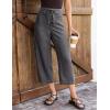 image:imageluvamia Barrel Jeans for Women Trendy Wide Leg High Rise Baggy Pull On Elastic Waist Button Fly Drawstring Denim PantsDust Black