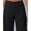image:imageluvamia Bermuda Shorts for Women Knee Length Casual Summer Mid Rise Cargo Pockets Knit Elastic Waist 11 Inch Inseam ShortsBlack