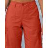 image:imageluvamia Bermuda Shorts for Women Knee Length Casual Summer Mid Rise Cargo Pockets Knit Elastic Waist 11 Inch Inseam ShortsRed Clay