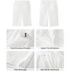 image:imageluvamia Bermuda Shorts for Women Knee Length High Waisted Side Split Elastic Waist Summer Dressy Casual Long Chino ShortsCream White