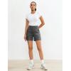 image:imageluvamia Cargo Shorts for Women Trendy High Waisted Casual Summer Knit Elastic Back 5 Inch Inseam Mid Thigh Chino ShortsDark Gray