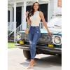 image:imageluvamia Cropped Jeans for Women Skinny Trendy High Waisted Distressed Ripped Stretchy Denim Pants Destroyed JeggingsClassic Blue
