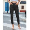 image:imageluvamia Cropped Jeans for Women Skinny Trendy High Waisted Distressed Ripped Stretchy Denim Pants Destroyed JeggingsTrue Black