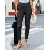 image:imageluvamia Cropped Jeans for Women Skinny Trendy High Waisted Distressed Ripped Stretchy Denim Pants Destroyed JeggingsTrue Black