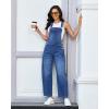 image:imageluvamia Denim Overalls for Women Barrel Leg Baggy Loose Fit Bib Stretchy Jean Jumpsuit Adjustable Strap Casual OverallClassic Blue