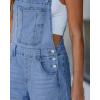 image:imageluvamia Denim Overalls for Women Barrel Leg Baggy Loose Fit Bib Stretchy Jean Jumpsuit Adjustable Strap Casual OverallMedium Blue