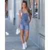 image:imageluvamia Denim Overalls for Women Loose Fit Baggy Jean Shorts Overall Bib Summer Casual Stretchy Adjustable ShortallsBay Blue