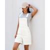 image:imageluvamia Denim Overalls for Women Loose Fit Baggy Jean Shorts Overall Bib Summer Casual Stretchy Adjustable ShortallsCream White