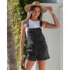 image:imageluvamia Jean Overalls for Women Loose Fit Bib Adjustable Straps Stretchy Denim Overall Shorts Casual Summer ShortallsWashed Black