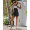 image:imageluvamia Jean Overalls for Women Loose Fit Bib Adjustable Straps Stretchy Denim Overall Shorts Casual Summer ShortallsWashed Black