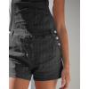 image:imageluvamia Jean Overalls for Women Loose Fit Bib Adjustable Straps Stretchy Denim Overall Shorts Casual Summer ShortallsWashed Black