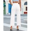 image:imageluvamia Straight Leg Jeans for Women Cropped Trendy Mid Rise Baggy Loose Distressed Casual Raw Hem Stretchy Denim PantsCream White