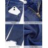 image:imageluvamia Straight Leg Jeans for Women Cropped Trendy Mid Rise Baggy Loose Distressed Casual Raw Hem Stretchy Denim PantsDarkness Blue